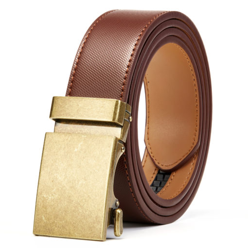Brown Bronze Leather Belt - Image 2