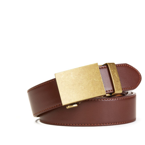 Brown Bronze Leather Belt - Image 3