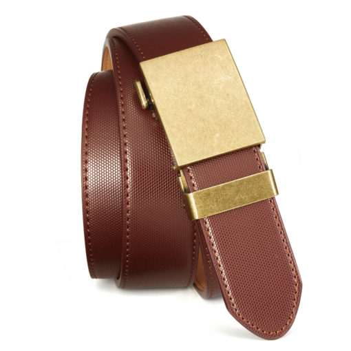 Brown Bronze Leather Belt - Image 4
