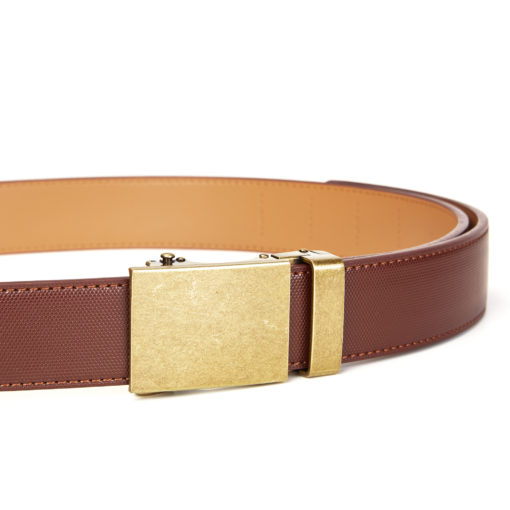 Brown Bronze Leather Belt - Image 5