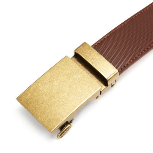 Brown Bronze Leather Belt - Image 6