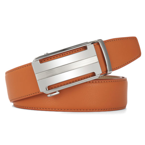 Tan Martell Silver Leather Belt - Image 3