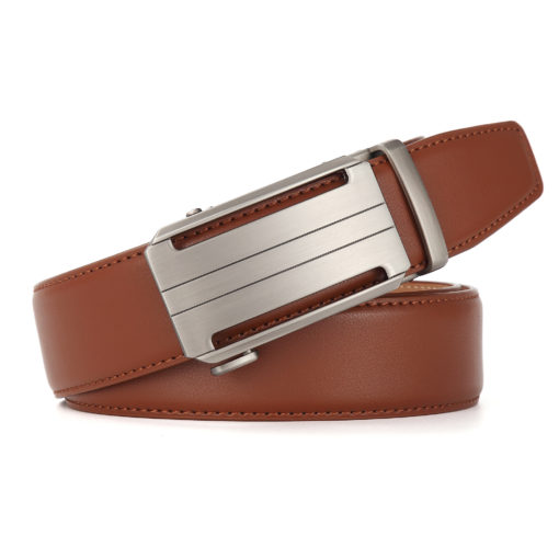 Brown Martell Steel Leather Belt - Image 3