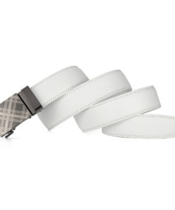 White Scotch Leather Belt