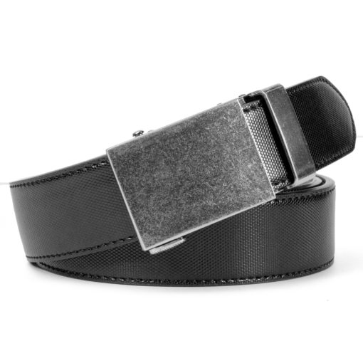 Black Steel Leather Belt - Image 3