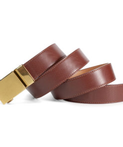 Brown Bronze Leather Belt