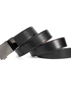 Black Duotone Leather Belt