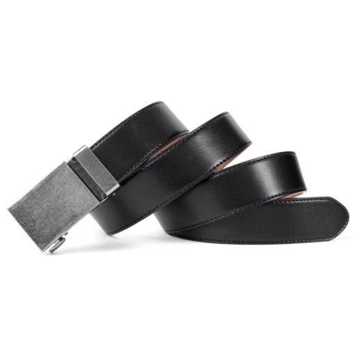 Black Steel Leather Belt