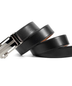 Black Martell Silver Leather Belt