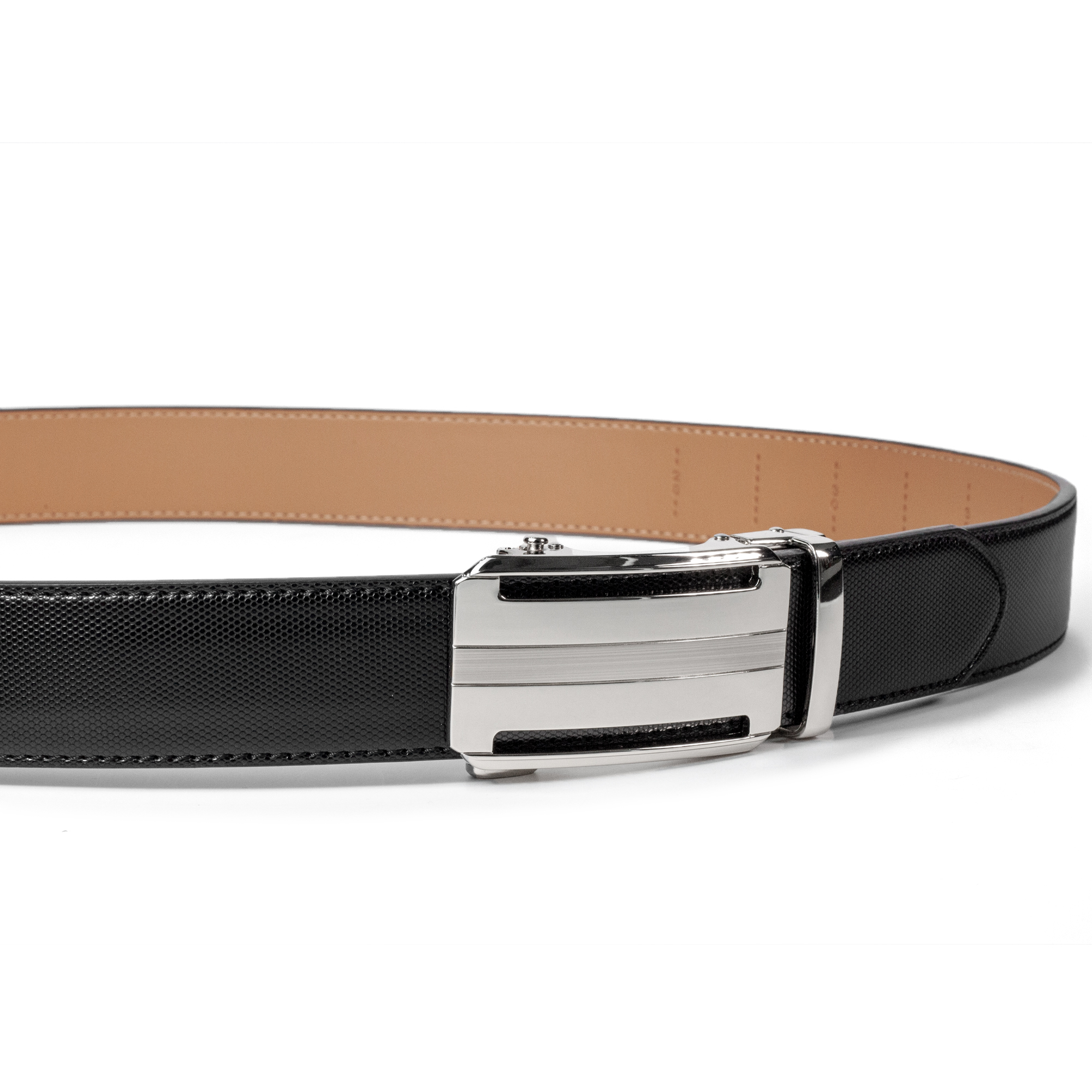 Black Martell Silver Leather Belt Clubbelts 1 Ratchet Belts For Men