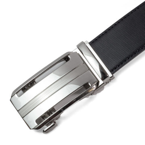Black Martell Silver Leather Belt - Image 6