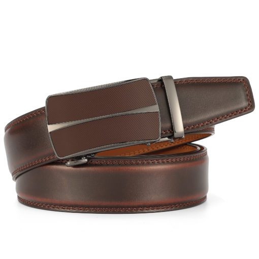Burnt Umber Baileys Leather Belt - Image 3